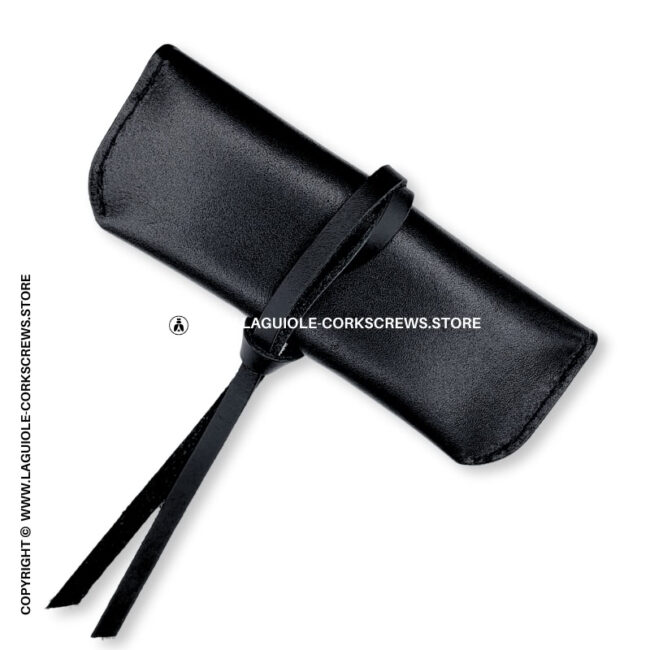 sommelier knife horizontal leather sheath black
