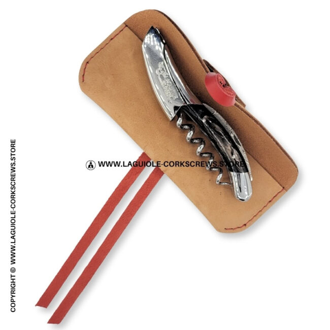 horizontal leather sheath brown