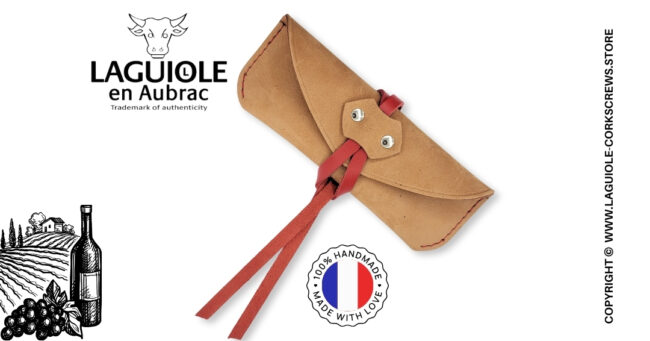 horizontal leather sheath brown
