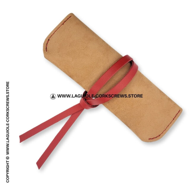 horizontal leather sheath brown