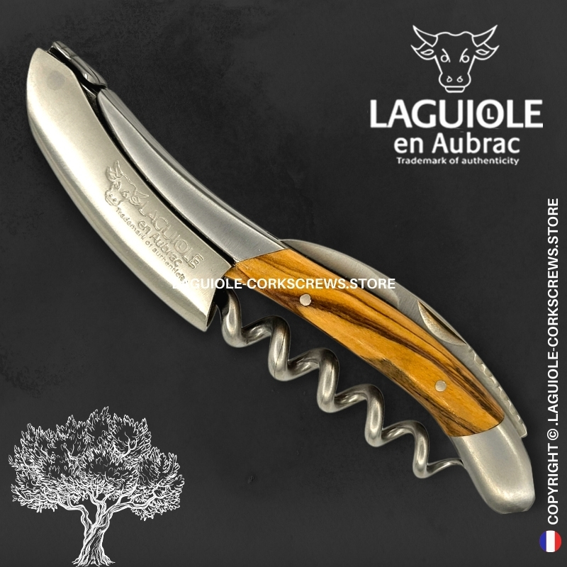 laguiole sommelier knife with olivewood handle