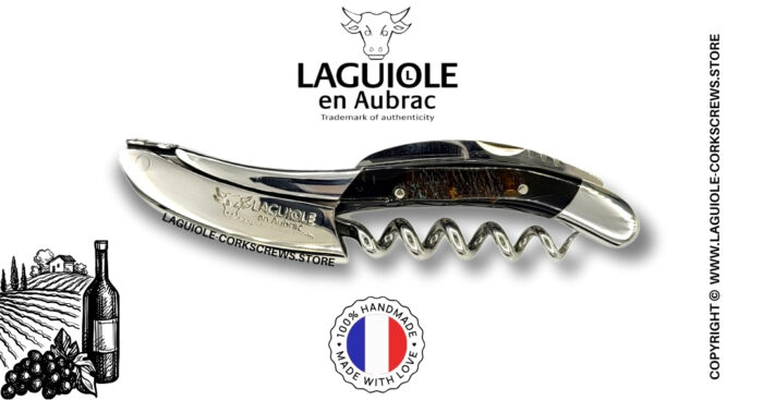 laguiole corkscrew bark of buffalo horn