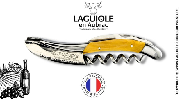 laguiole wine opener with boxwood handle