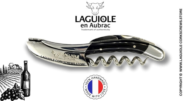 laguiole wine opener with buffalo horn handle