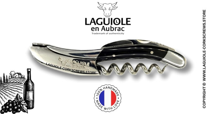 laguiole wine opener with buffalo horn handle