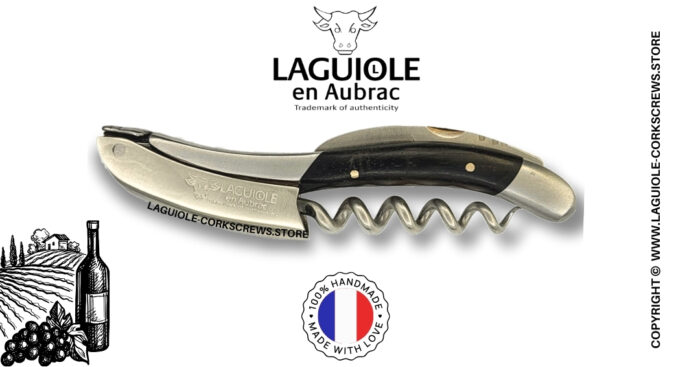 laguiole wine opener with ebony wood handle