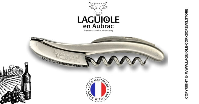 laguiole wine opener with matte stainless steel handle