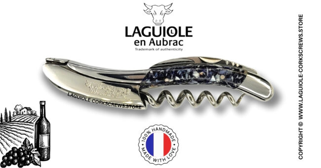 laguiole wine opener with mussel shells handle