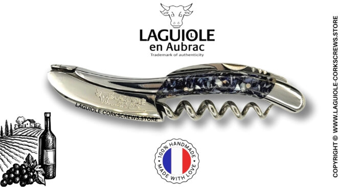 laguiole wine opener with mussel shells handle