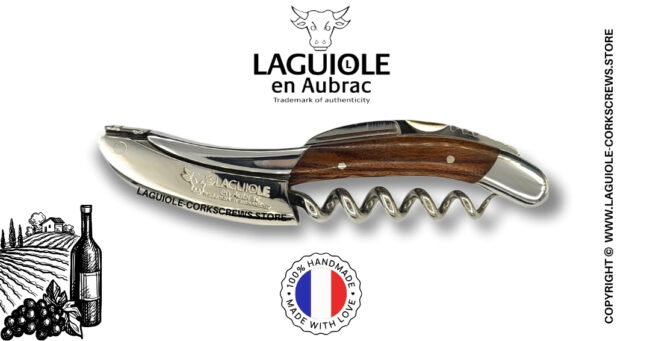 laguiole wine opener with pau ferro wood handle