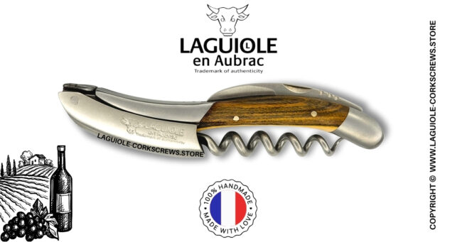laguiole wine opener with pistachio wood handle