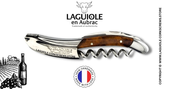 laguiole wine opener with thuya wood handle