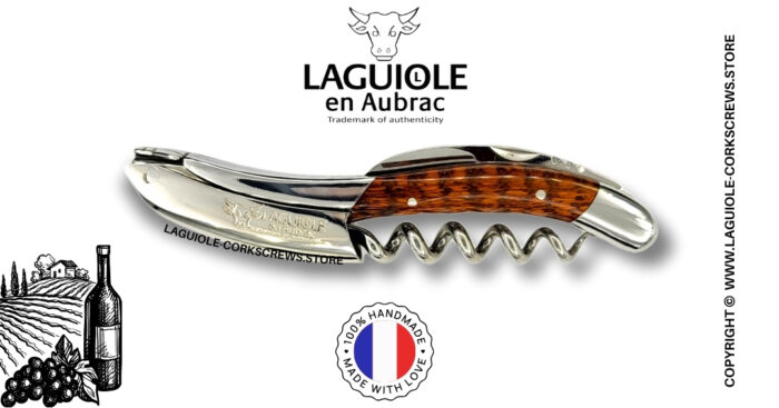 laguiole wine opener with vine wood handle