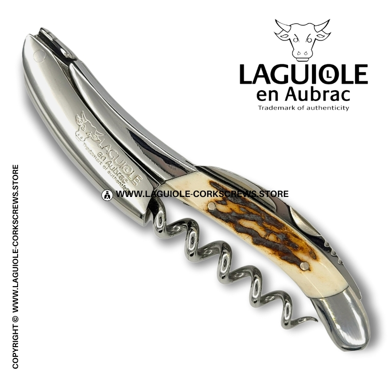 laguiole corkscrew with stag horn handle