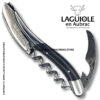 prestige laguiole corkscrew with damascus blade and buffalo horn handle
