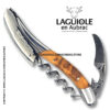 prestige laguiole corkscrew with damascus blade and juniper wood handle