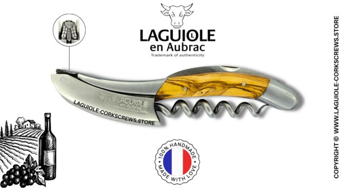 laguiole wine opener prestige bee olivewood