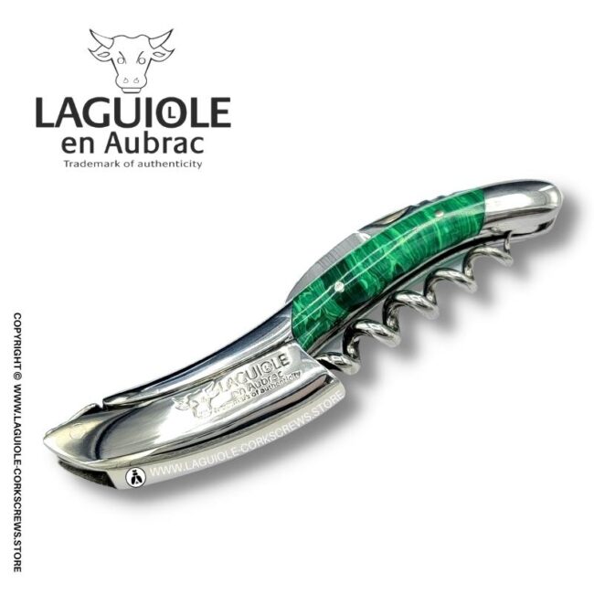 laguiole corkscrew malachite stone