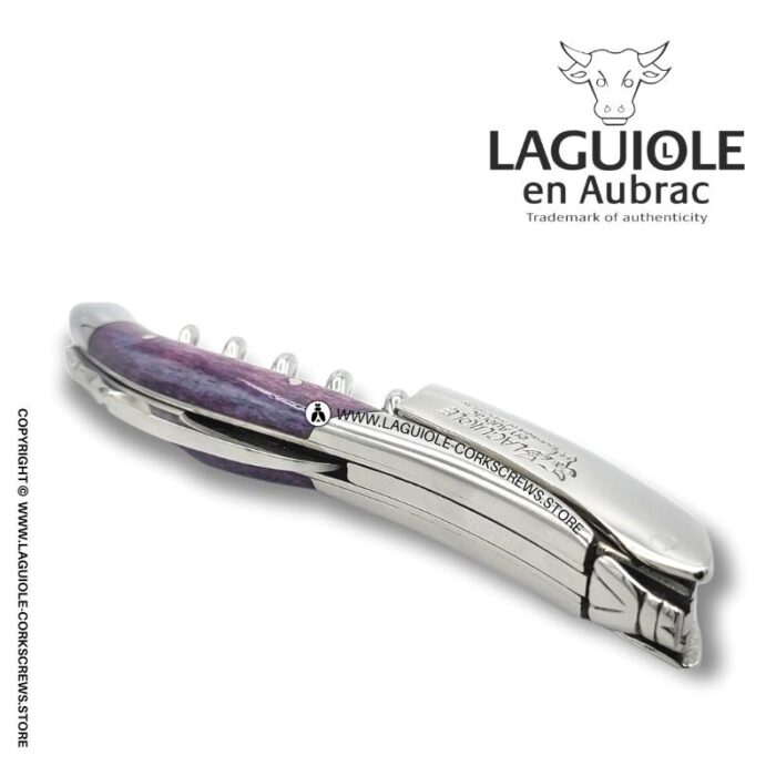 laguiole corkscrew purple camel bone