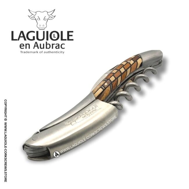 laguiole corkscrew puzzle marquetry wavy square