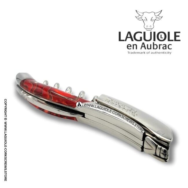 laguiole corkscrew red acrylic