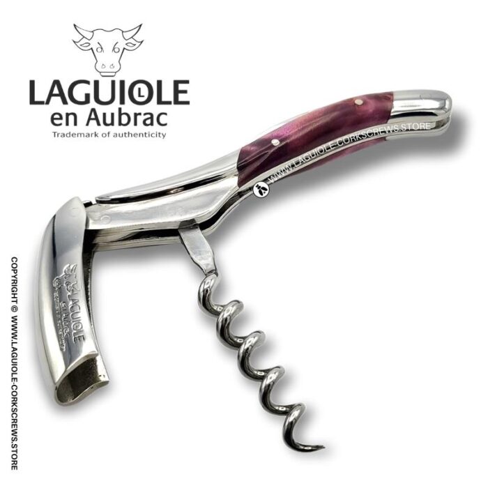 laguiole corkscrew burgundy poplar burl