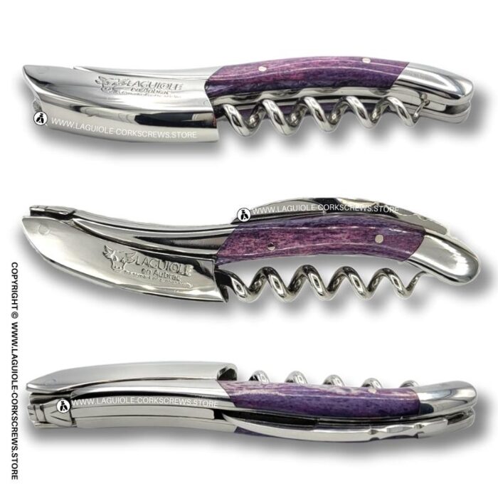 laguiole corkscrew purple camel bone