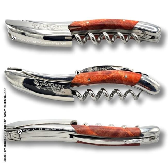 laguiole corkscrew red poplar burl