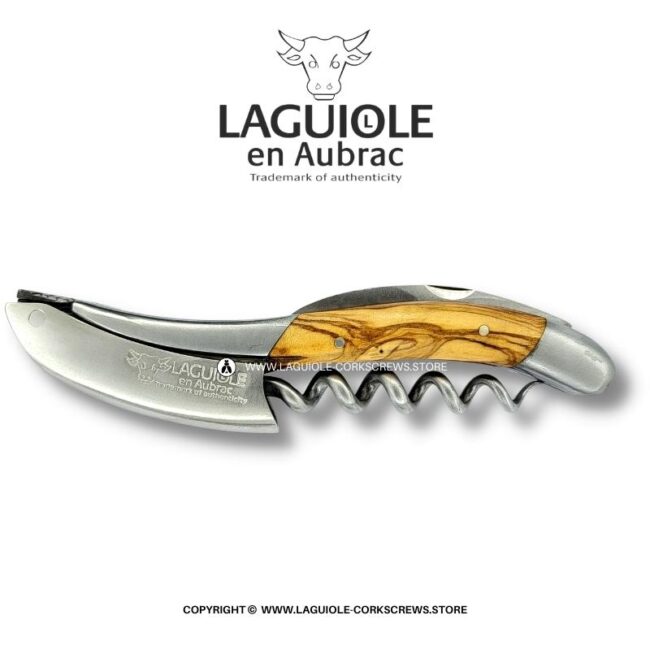 laguiole corkscrew prestige bee olive wood