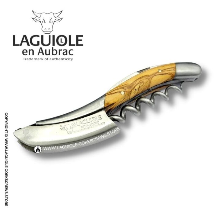 laguiole corkscrew prestige bee olive wood