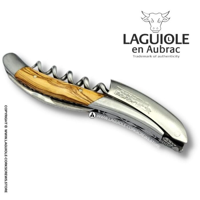 laguiole corkscrew prestige bee olive wood