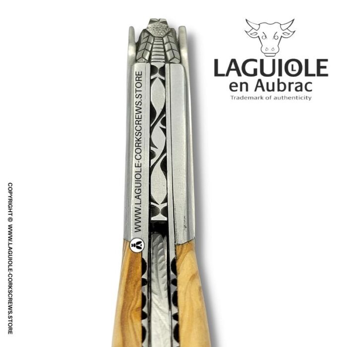 laguiole corkscrew prestige bee olive wood