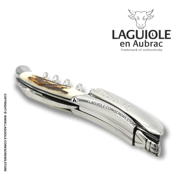 laguiole corkscrew with stag horn handle