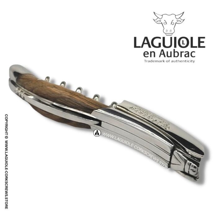laguiole corckscrew with walnut wood handle