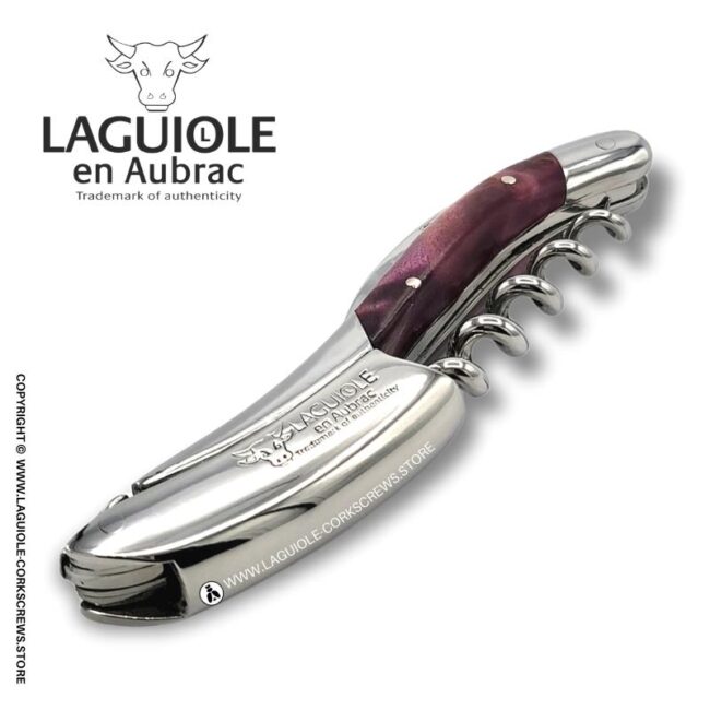 laguiole corkscrew burgundy poplar burl