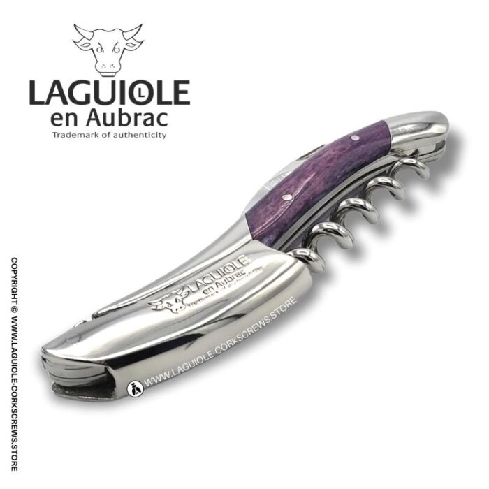laguiole corkscrew purple camel bone
