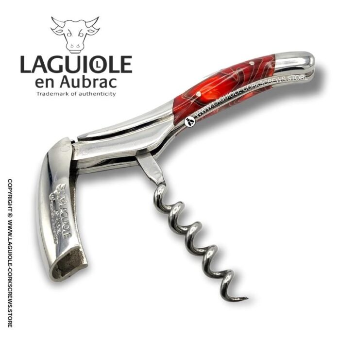 laguiole corkscrew red acrylic