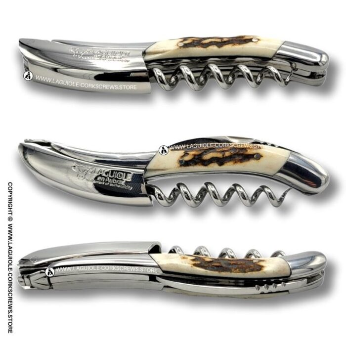 laguiole corkscrew with stag horn handle