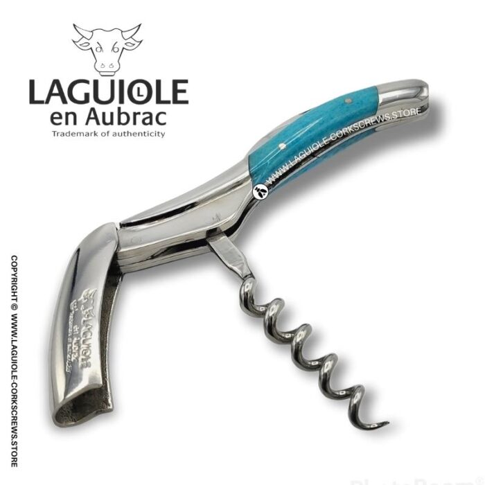 laguiole corkscrew blue camel bone