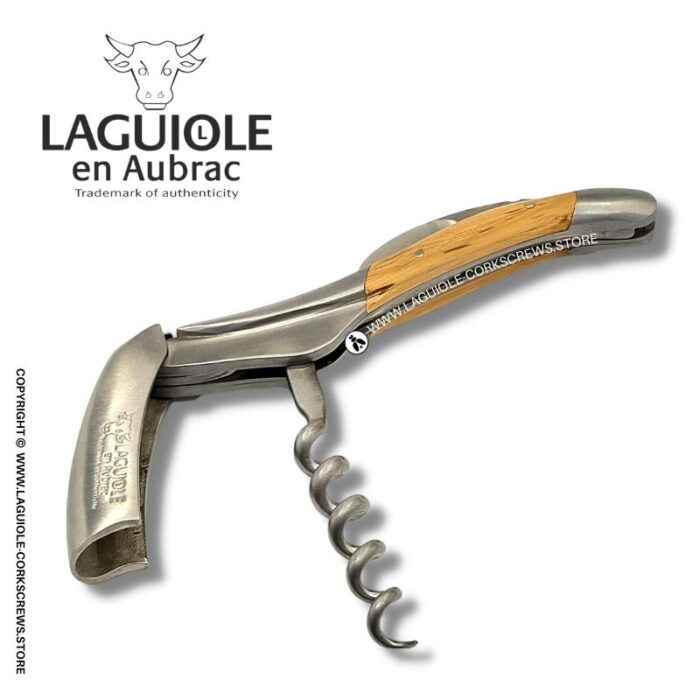 laguiole corckscrew with oak wood handle