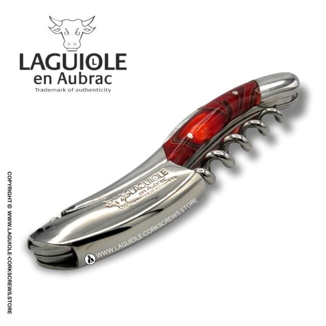 laguiole corkscrew red acrylic