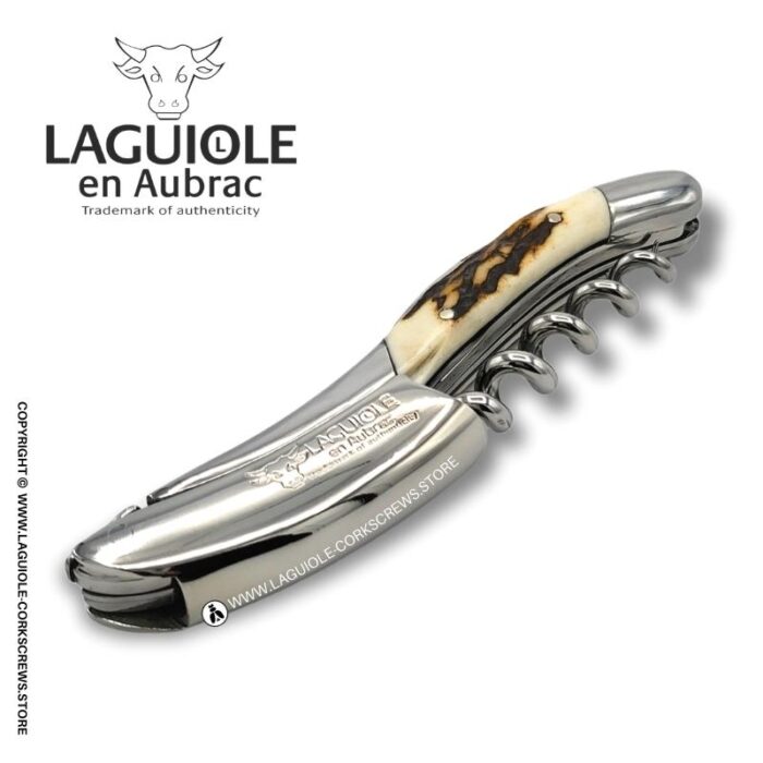 laguiole corkscrew with stag horn handle