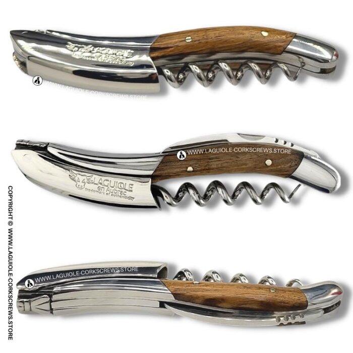 laguiole corckscrew with walnut wood handle