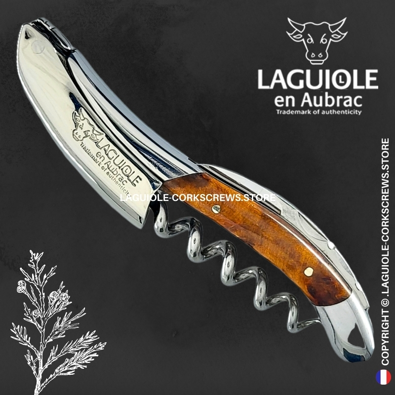laguiole sommelier knife with thuya wood handle