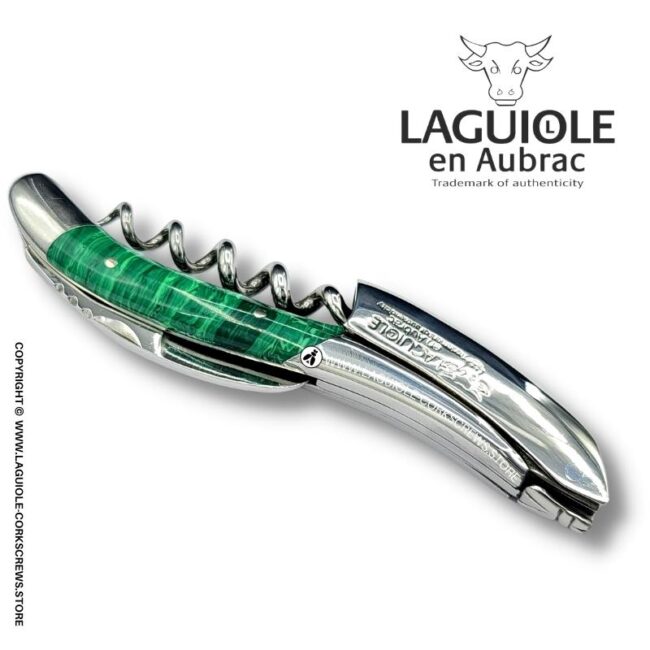 laguiole corkscrew malachite stone