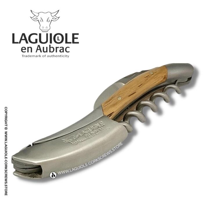 laguiole corckscrew with oak wood handle