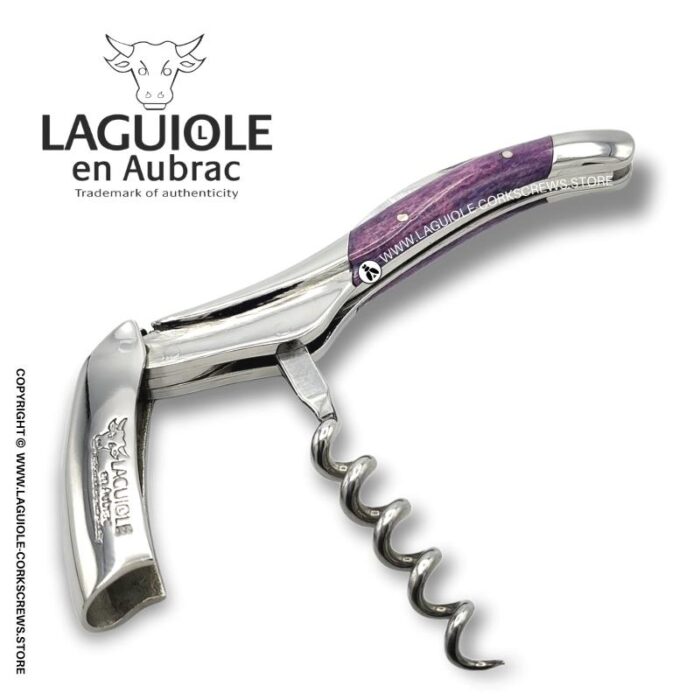 laguiole corkscrew purple camel bone