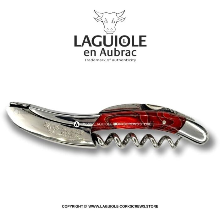 laguiole corkscrew red acrylic