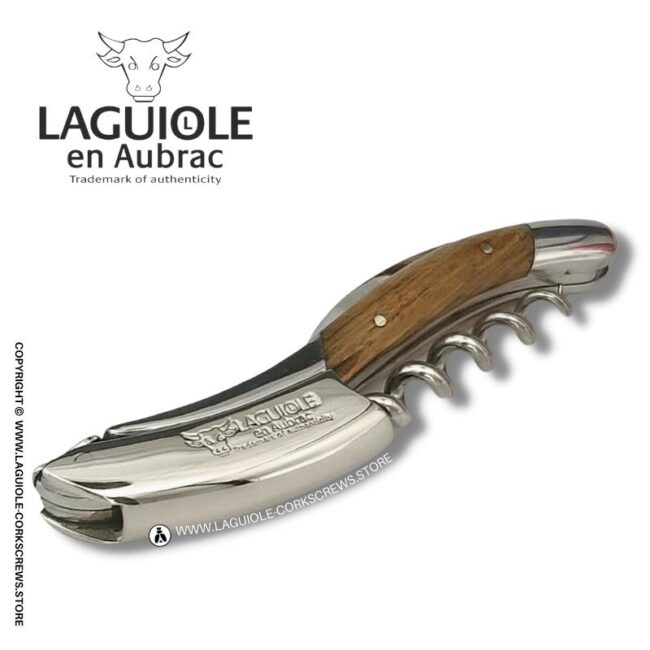 laguiole corckscrew with walnut wood handle