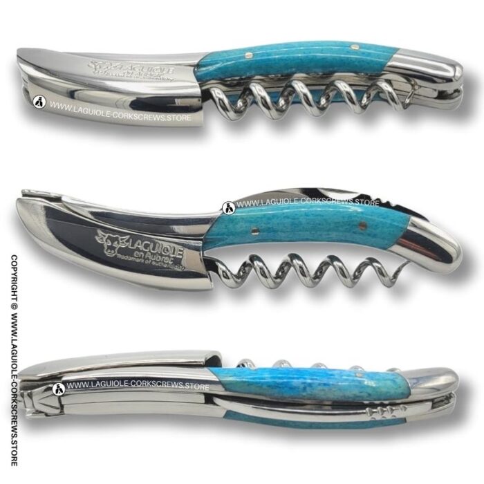 laguiole corkscrew blue camel bone